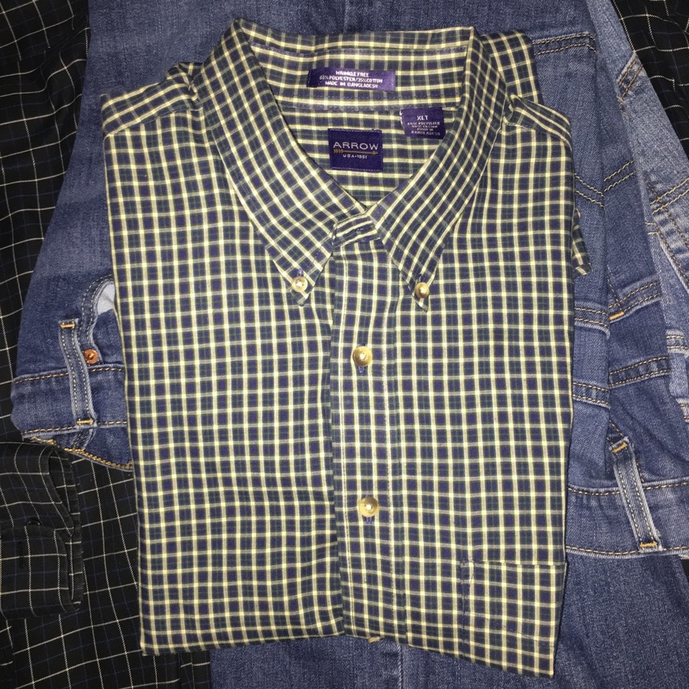 Men’s ss Dress Shirt, Arrow Brand